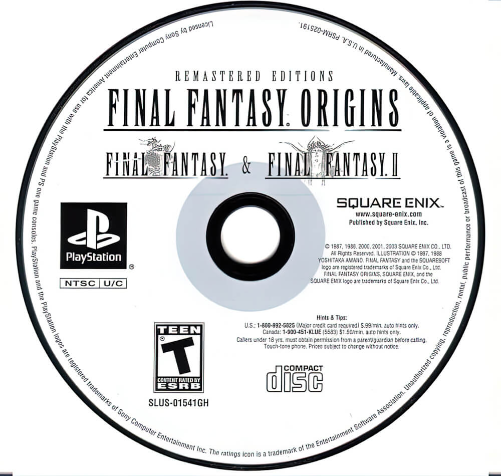 Лицензионный диск Final Fantasy 1 для PlayStation